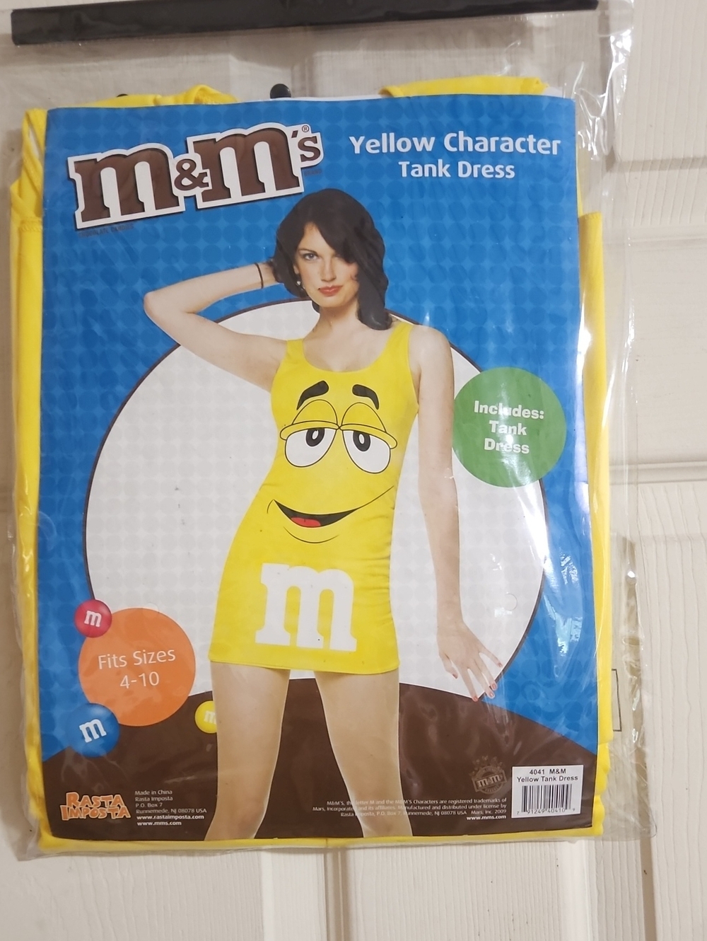 RASTA IMPOSTA M&M'S YELLOW CHARACTER TANK DRESS COSTUME: NEW IN PACK: OS (4-10)